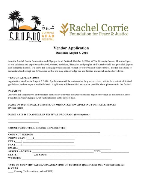 Houston Rodeo Vendor Application