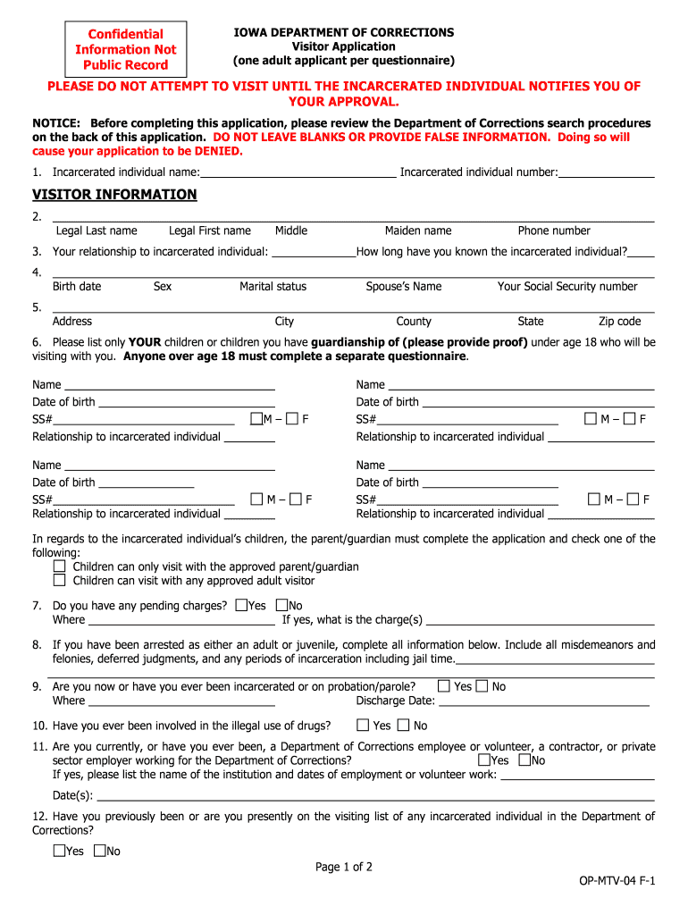 Iowa application documents gallery