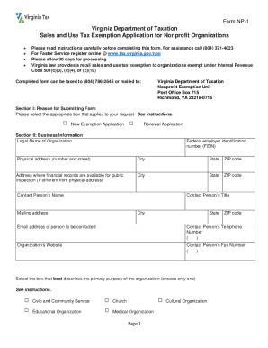 NP 103 Application Form