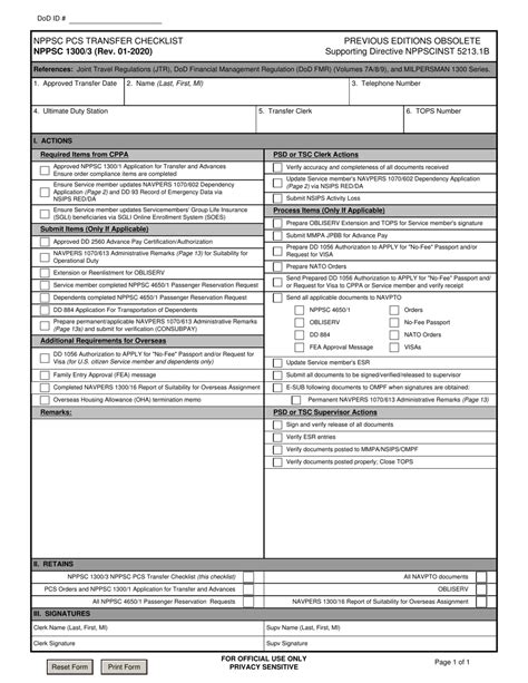 Navpers 1070 602 Section 1