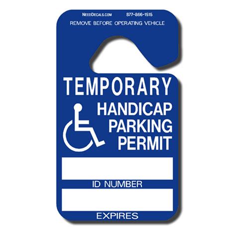 New Jersey Temporary Handicap Parking Permit