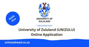 UNIZULU Online Application Sample