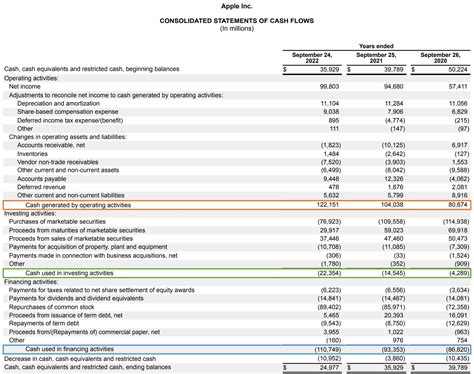 Preparing a Statement of Cash Flows