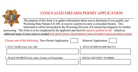 Concealed Carry Renewal Sample