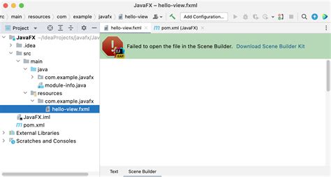 configure javafx