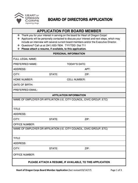 Government Board Application Template