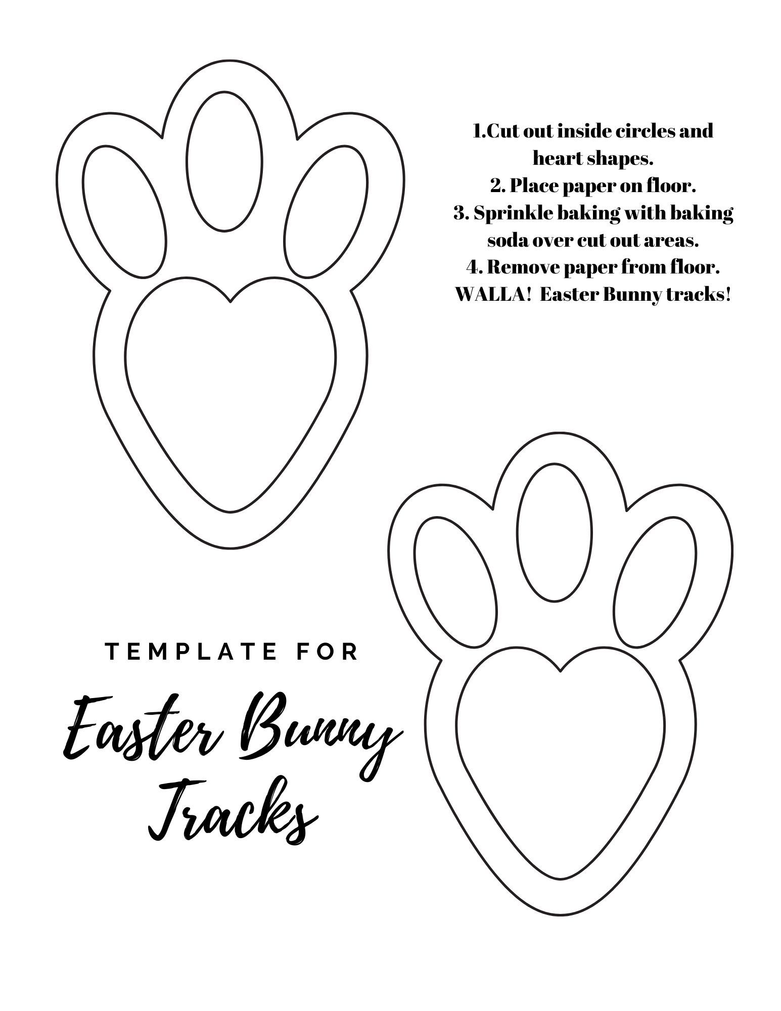 Hop To It Free Printable Bunny Tracks Template Cubot Net