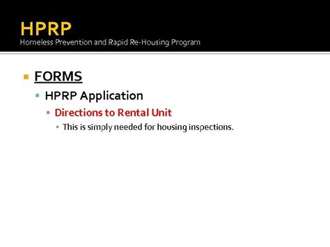 HPRP Application