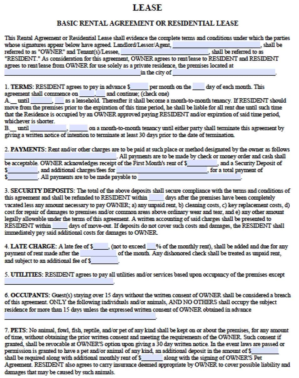 Lease Agreement