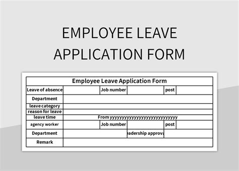 Create Leave Application Form Template in Word