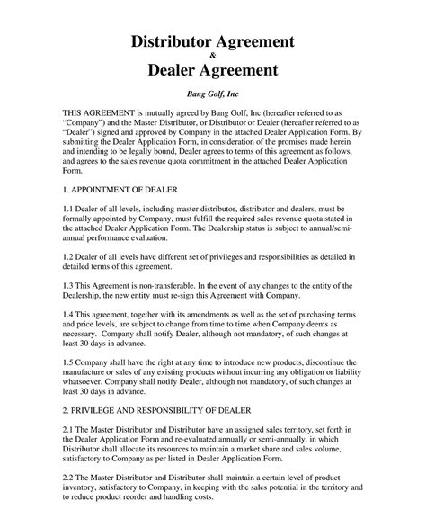 Leupold Dealer Agreement