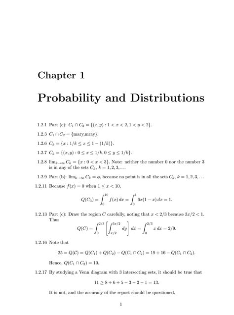 Mathematical Statistics Applications