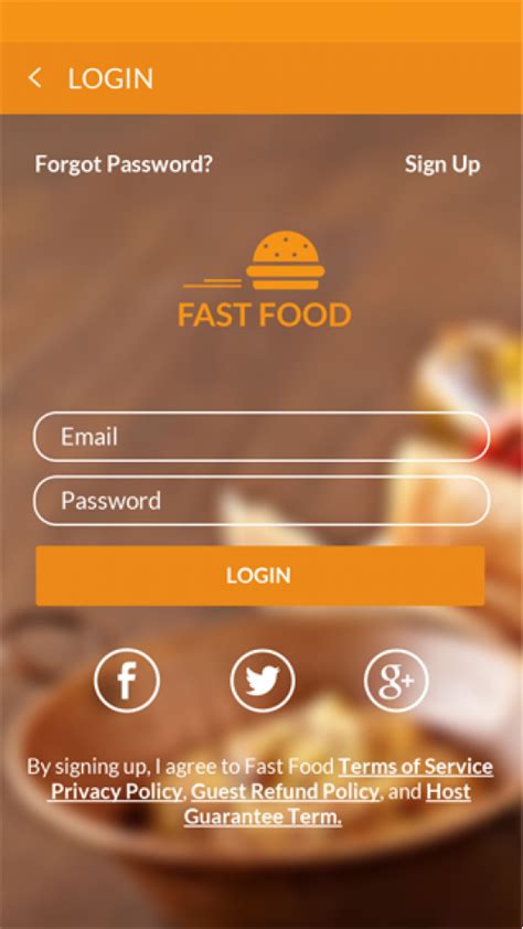 Mobile Fast Food Application