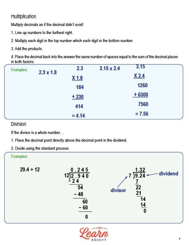 Multi-Digit Operations and Applications