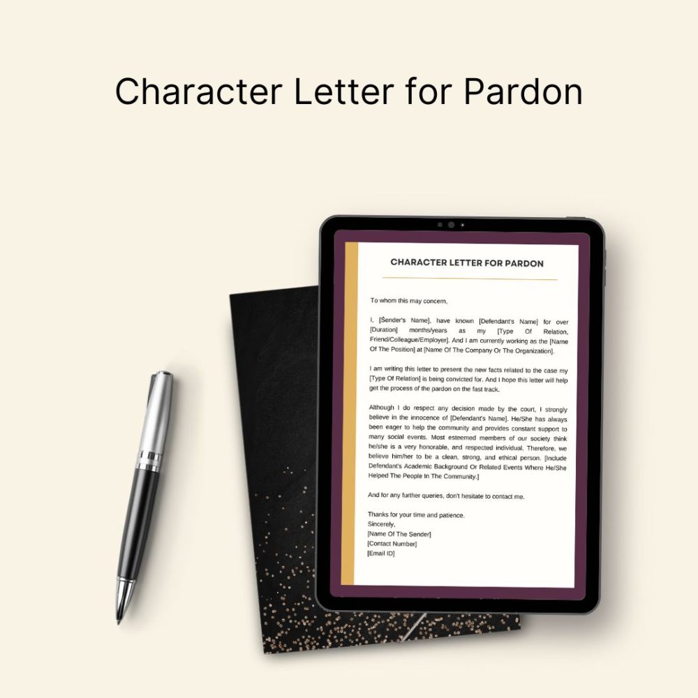 Pardon Eligibility Criteria Sample