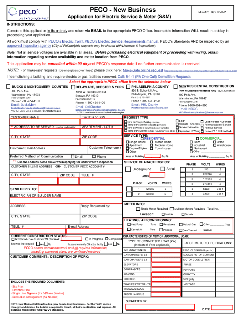 PECO Application Form Online