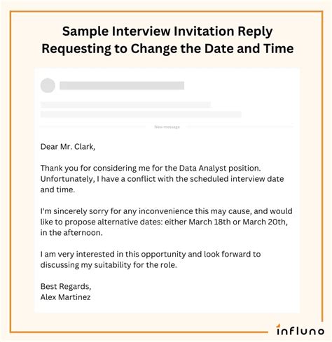 Printable Interview Invitation Samples