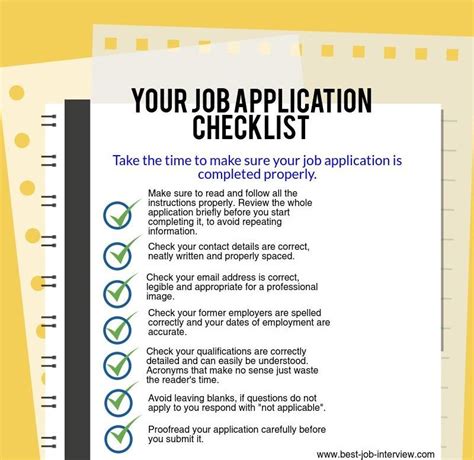 Printable Second Job Application Tips