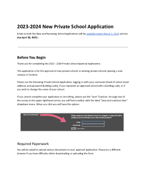 Private School Application Deadlines