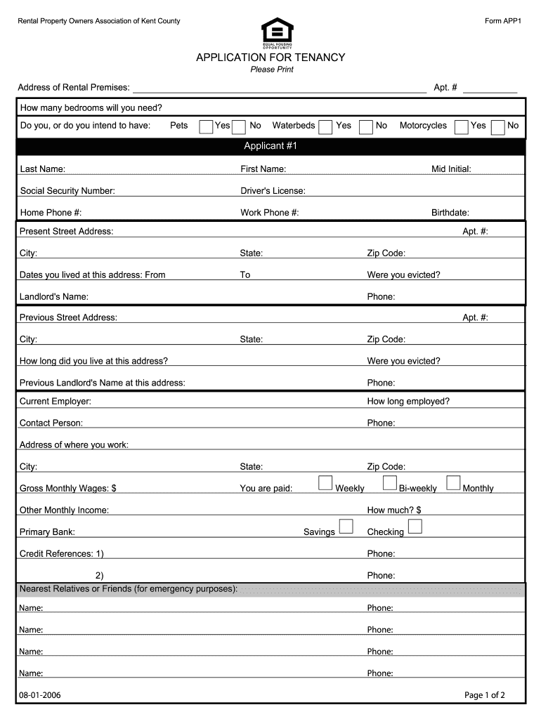 Section 8 Application Form