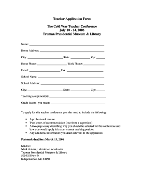 Side Hoe Application Form PDF