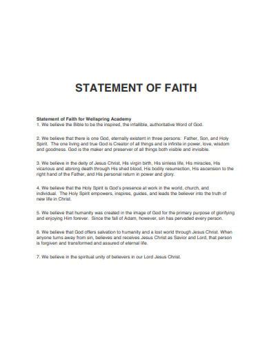 Statement of Faith Template