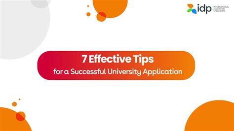 Successful Application Tips