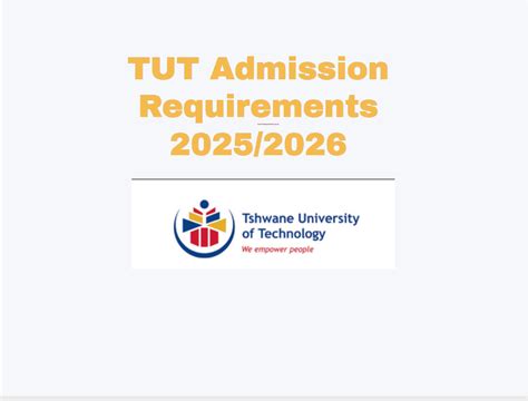 TUT Admission Requirements