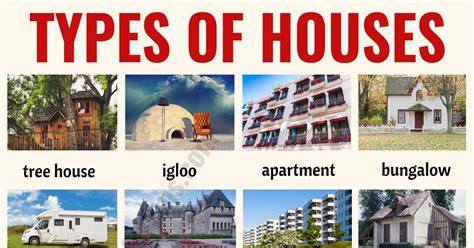 Different types of housing available