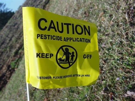 Warning Pesticide Flags